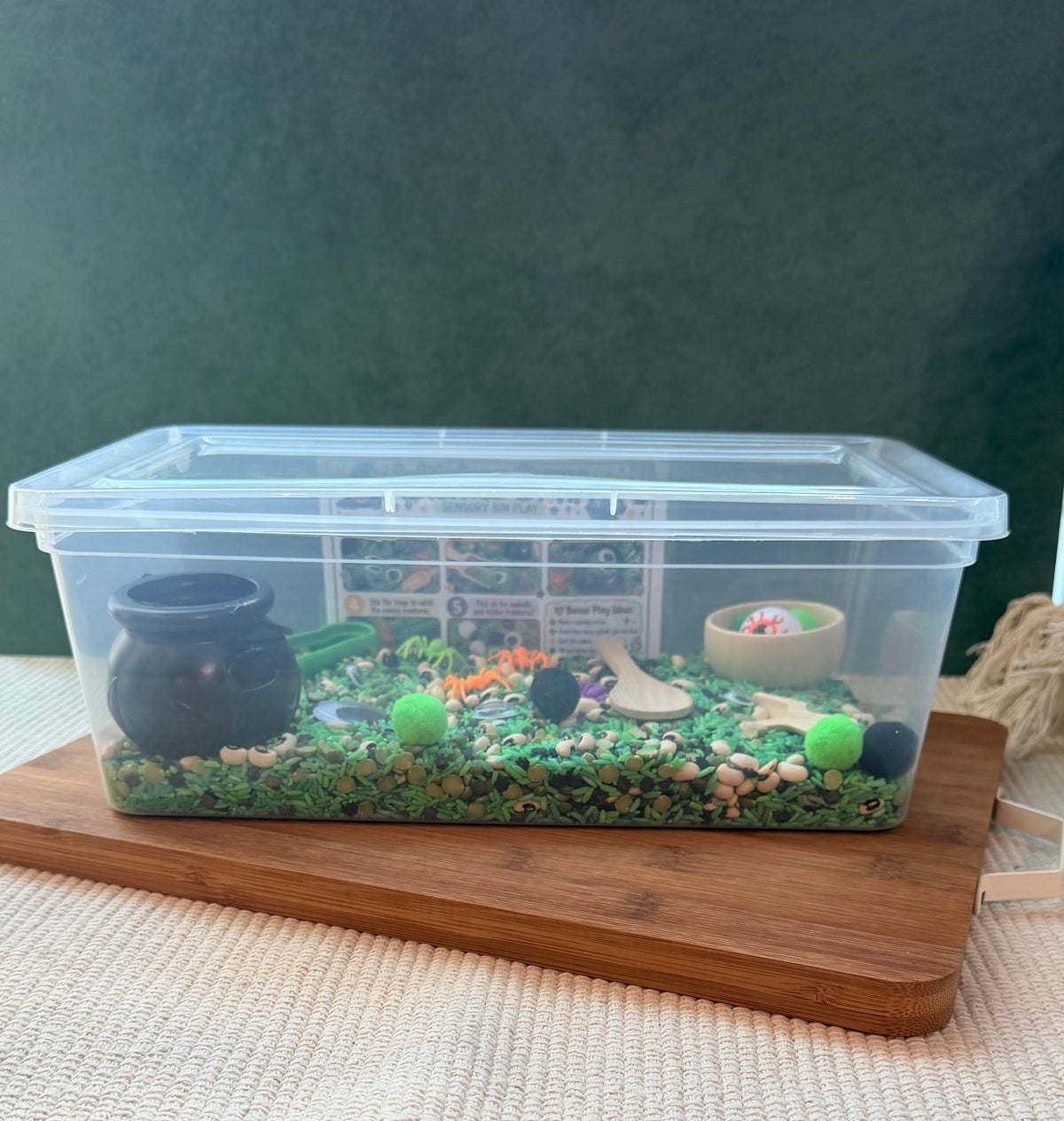 Witches Brew Sensory Bin | Halloween themed sensory bin for kids