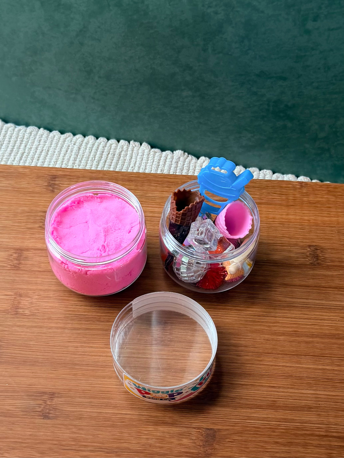 On the go sensory jar. Kids sensory jar. Kids ice cream themed sensory jar. 