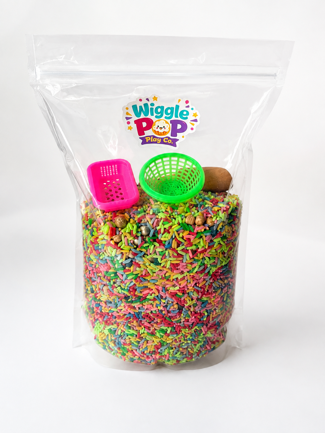 Rainbow Rice Dump & Play Sensory Bag