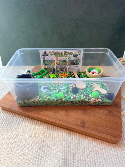 Witches Brew Sensory Bin | Halloween themed sensory bin for kids