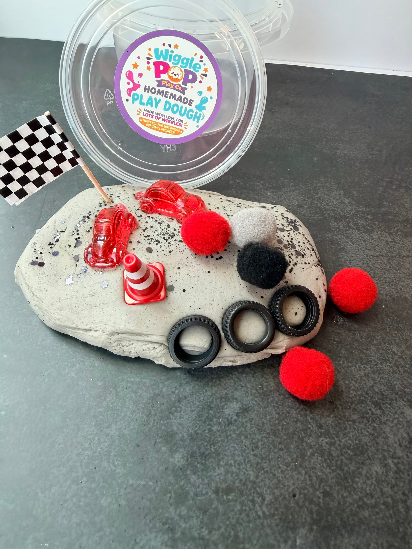 Take and Play Race car Play Dough Bucket 