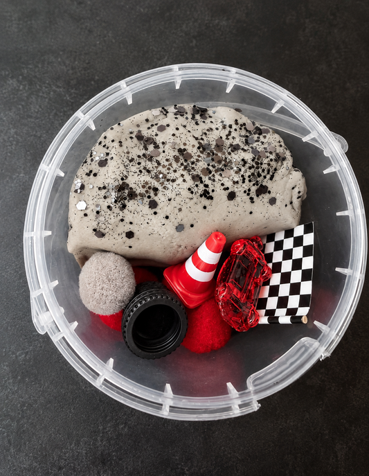 Take and Play Race car Play Dough Bucket 