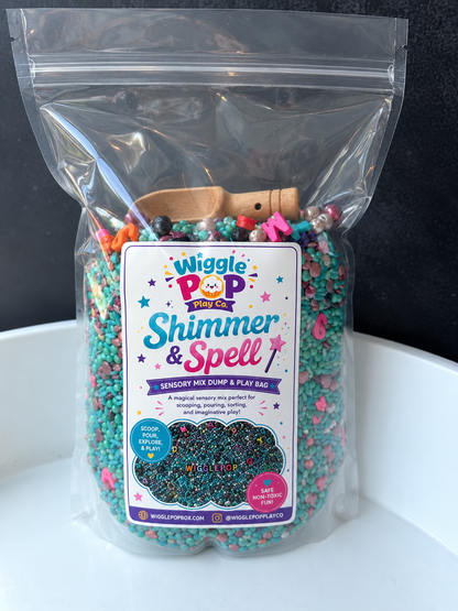 Shimmer & Spell Dump & Play Bag| Kids Sensory Bin Filler